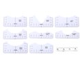 thumbnail image 1 of Tshirt Ruler Guide, 9pcs T Shirt Rulers Alignment Ruler Round Collar PVC Shirt Tape  For Adult, 1 of 8