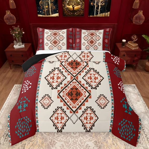 Castle Fairy 2-Piece Twin Size Comforter Set - Tribal Aztec Reversible Design