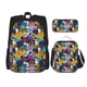 thumbnail image 1 of Easygdp Retro Panther Mochila para Niños y Niñas con Set de Caja de Almuerzo y Estuche para Lápices 3 en 1, Mochila Escolar Estampada para Adolescentes, 1 of 7