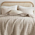 thumbnail image 2 of Hyde Lane Luxury Linen Quilt Set King Size, Organic European Flax Cotton Blend Bedding for Bedspread and Coverlet, Box Stitched, with 2 Pillow Shams, 106"x96", Natural Linen, 2 of 15