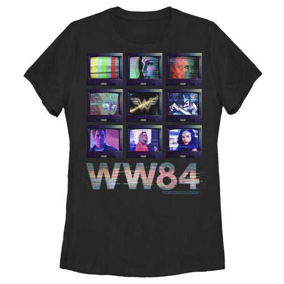 Women's Wonder Woman 1984 TV Stack  Graphic Tee Black Large