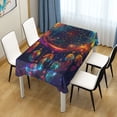 thumbnail image 4 of JSTEL Rainbow Dreamcatcher Galaxy Table Cloth Rectangle 60 x 108 Inch Tablecloth Anti Wrinkle Table Cover for Dining Kitchen Parties, 4 of 6