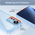 thumbnail image 4 of Case for Xiaomi Mi 12 Phone Case Slim Dropproof [Defend from Drop/Scratch/Slip/Fingerprint] Clear Acrylic Hard Back Soft TPU Bumper Hybrid Phone Cover for Xiaomi Mi 12-Blue, 4 of 16