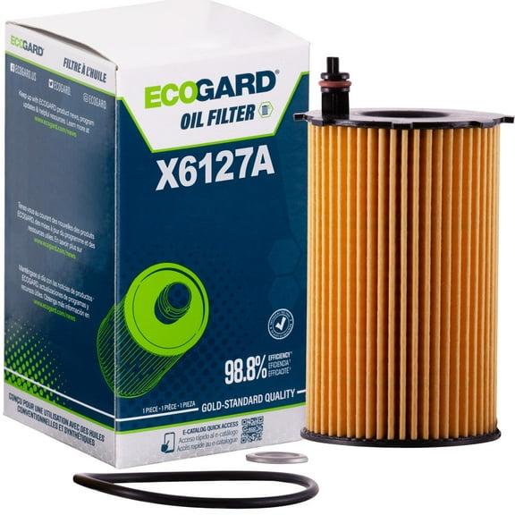 ECOGARD X6127 Premium Cartridge Engine Oil Filter for Conventional Oil Fits Kia Sorento 3.3L 2014-2018, Sedona 3.3L 2015-2018, Sorento 3.5L 2011-2013, Sedona 3.5L 2011-2014