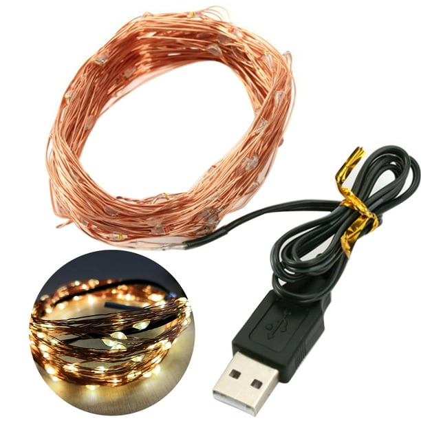 Acheter Guirlande lumineuse LED USB en fil de cuivre et d'argent
