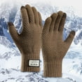 thumbnail image 2 of Thickened Fleece Lined Pineapple Pattern Touch-Screen Sensitive Gloves - Polyester, 2111cm, Suitable for Cold Weather Driving and Outdoor Activities, 2 of 4