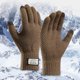 thumbnail image 5 of Guantes gruesos de terciopelo para invierno, de poliéster, sensibles a la pantalla táctil, con estampado de piña, con separación de dedos, ideales para conducir y deportes al aire libre., 5 of 5