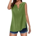 thumbnail image 1 of Women's Solid Color Linen Vest Casual And Stylish Tank Top, 1 of 5