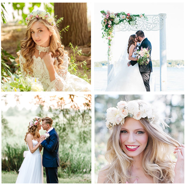 Women Flower Headband Wreath Crown Floral Wedding Garland  display picture 2