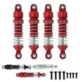 thumbnail image 1 of 1 Set Aluminum RC Shocks, 1/18 RC Crawler Car Adjustable Absorber Damper Upgrade Parts for Traxxas TRX4-M, Red, 1 of 7