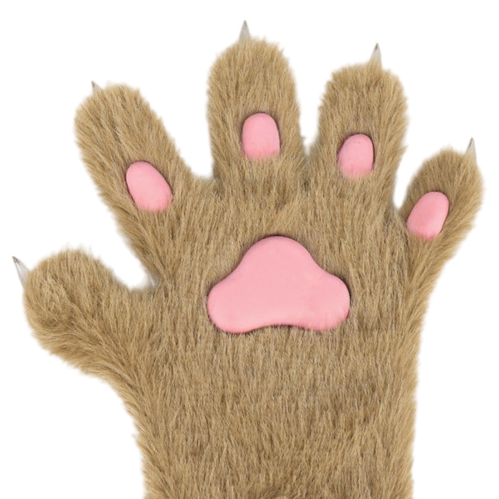 Wxqbjtam Animal Gloves Dress up Animal Claws Handwear Costume Accessories Men Women Props Khaki