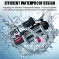 thumbnail image 5 of M optimized 13800lbs Electric Winch, Waterproof IP67 80ft Steel Cable/85ft Red Synthetic Rope Truck Winch with Wireless Handheld Remote, 12V Power Winch Winch, 5 of 7