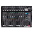 thumbnail image 1 of Depusheng DT12 Mezclador de audio de estudio Interfaz de controlador de sonido DJ de 12 canales con unidad USB para entrada de grabación de computadora, conector de micrófono XLR, alimentación de 48 V, 1 of 5