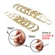thumbnail image 3 of Ansxiy Ganchos Para Cortinas De Ducha Anillos De Cortina De Ducha De Metal Inoxidable Para Cortinas De Barras De Ducha De Baño - Juego De 12 Dorados, 3 of 5