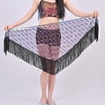 thumbnail image 5 of Xfvqtps Woman Sequin Dance Skirt Tassel Triangular Belt Belly Dancing Waist Towel Waist Chain Hip Towel Performance Skirt Purple, 5 of 7