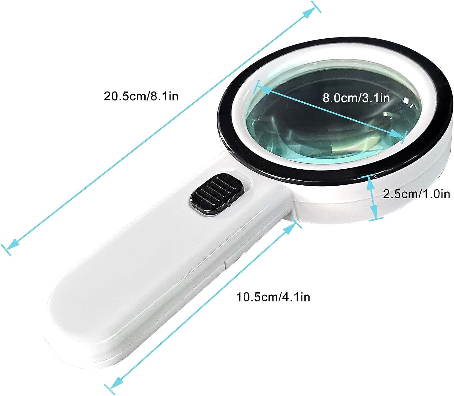 Magnifying Glass with Light,30X High Power Jumbo Lighted Magnifiers Lens  for Seniors Reading Small Print,Stamps, Map,Inspection, Macular Degeneration