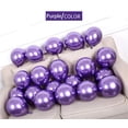thumbnail image 3 of 50pcs Balloons Purple 12 inch Thick Chrome Metallic Balloons Helium Latex Balloons for Birthday Wedding Graduation Party Decoration - Purple, 3 of 3