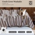 thumbnail image 5 of Jessy Home Sofa Cover Sofa Slipcover Couch Cover Protector Durable Multi-Function Furniture Cover for Dogs Cats Home Decor 71"x 150"Light Coffee, 5 of 9