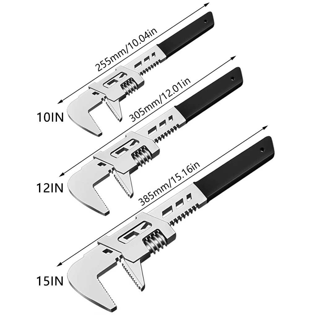 MOMOJIA Heavy Duty Adjustable Spanner Wrench Set with Comfortable Grip Handle for Various Fastener Size, Hard to Reach Fasteners