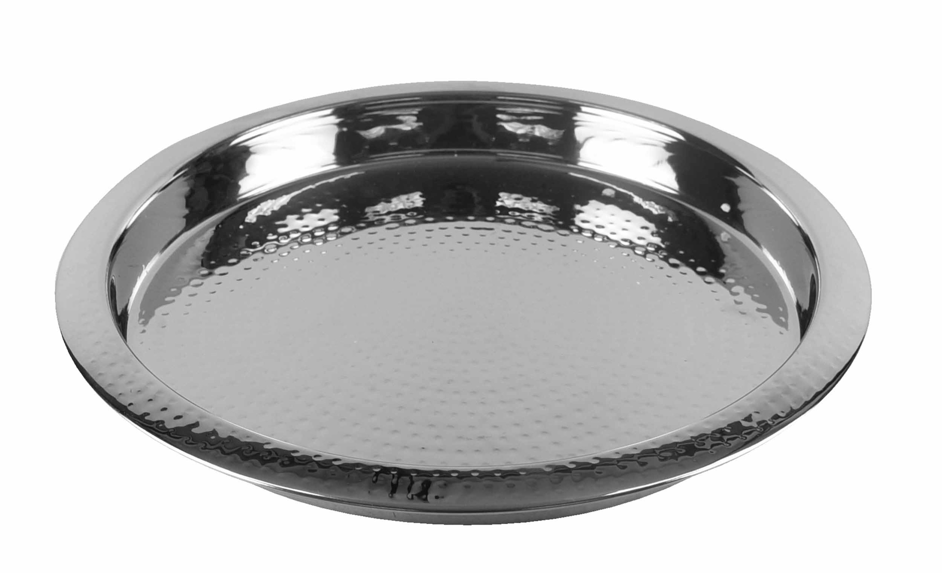 Barcraft Hammered Stainless Steel Tray, Dishwasher Safe