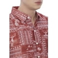 thumbnail image 3 of LA LEELA Men's Hawaiian Shirts Short Sleeve Button Down Shirt Men's Summer Shirts Linen Effect Casual Beach Holiday Hawaii Island Shirts for Men M Landscape, Red, 3 of 6