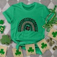thumbnail image 2 of CEHVOM T-Shirt Femme Col Rond Manches Courtes Imprimé Saint-Patrick, 2 of 5