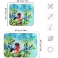 thumbnail image 3 of Absorbent Dish Drying Mat for Kitchen Counter - Winter Snow Blue Bird Microfiber Drying Pad, Reversible Drainer Mats for Countertop, Small 16" x 18", 3 of 6