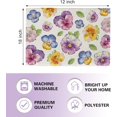 thumbnail image 3 of Spring Summer Floral Flower Placemats Set of 4, Watercolor Pansy Leaves Dining Place Mats Table Decor, Seasonal Home Kitchen Decoration 12 x 18 Inch, 3 of 6