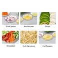 thumbnail image 3 of Rallador de cocina multiusos de acero inoxidable de 6 lados (plateado), 3 of 8