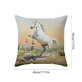 thumbnail image 3 of CuiLiyq White Horse Throw Pillow Covers, 17.7" x 17.7" Soft Galloping Horse Pillow Cases Cushion Covers for Living Room Bedroom, Cute Animal Decorative Throw Pillowcases for Sofa Couch Chair (B), 3 of 6