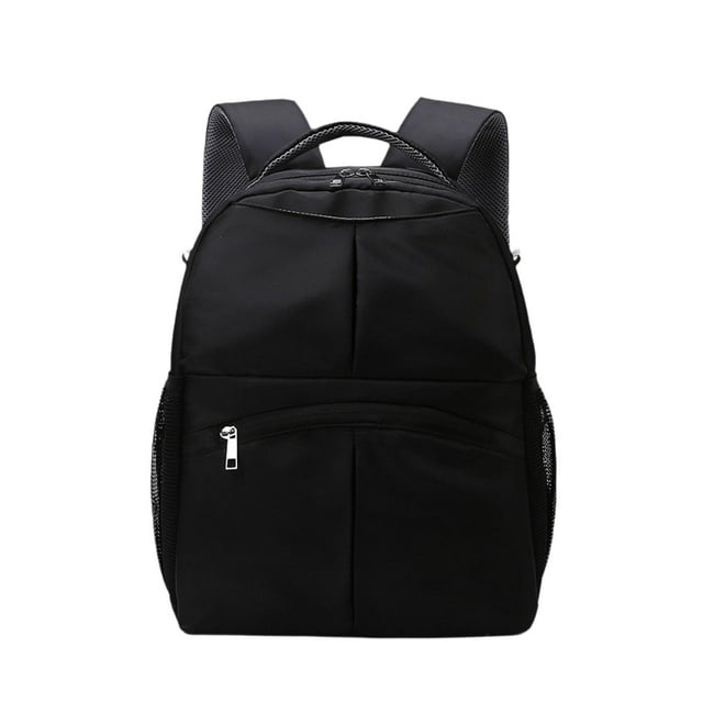 Bolso de pañales con bolsillo lateral, impermeable, compartimento para artículos secos y húmedos, moderno. Negro