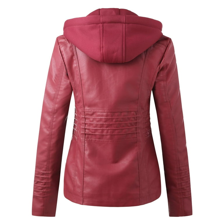 Ladies Jackets Peach Colour Leather Jacket Buy Woodland Peach