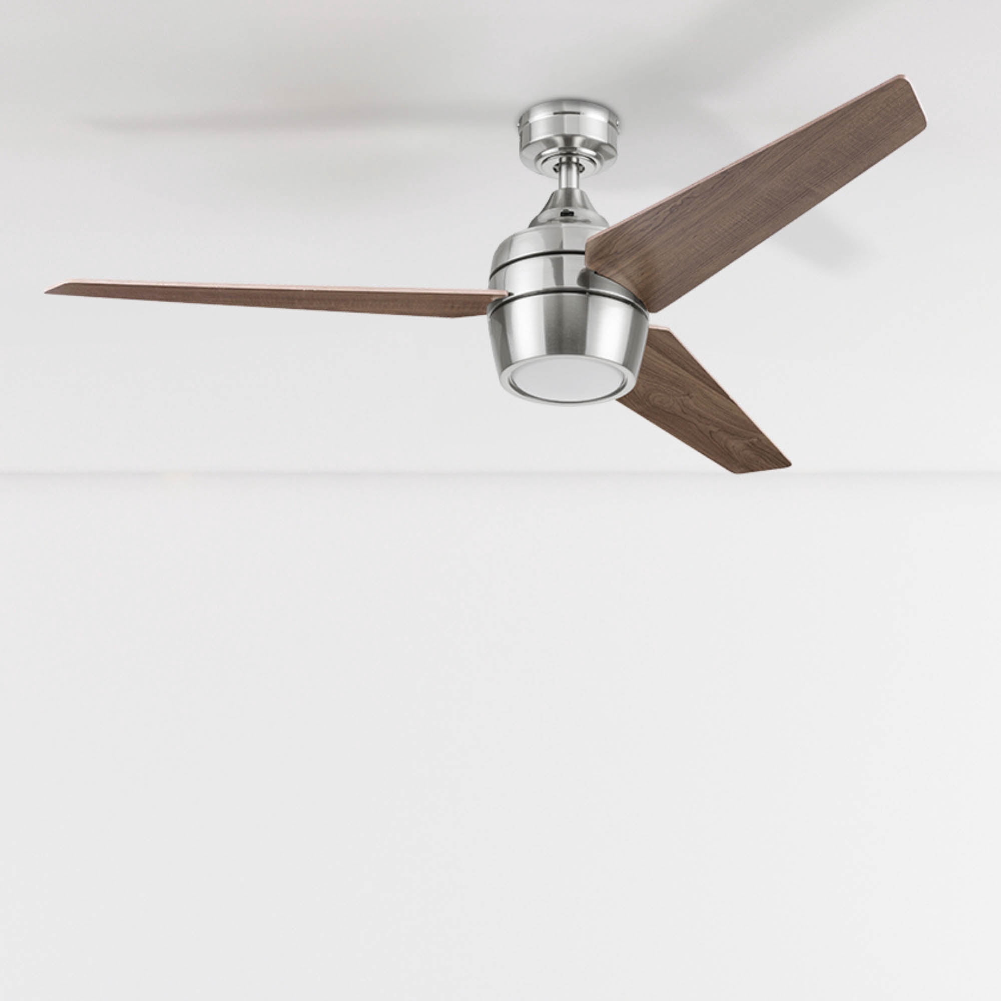 Honeywell Eamon 52" Modern Brushed Nickel Remote Control Ceiling Fan with Integrated LED Light, 3 Blade