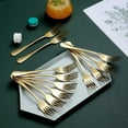 thumbnail image 3 of ReaNea Gold Dinner Forks 12 Pieces Stainless Steel 8.17" Fork Wedding Silverware Set, 3 of 9