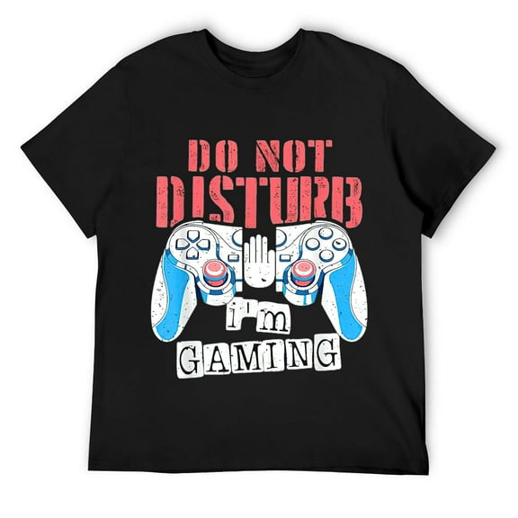 Mens Do Not Disturb I'm Gaming - Video Games Lover Funny Gamer T-Shirt Black