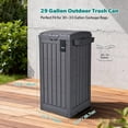 thumbnail image 2 of 29 Gallon Outdoor Trash Can, Waterproof Resin Garbage Can with Locking Lid, Outside Trash Bin Waste Container for  Patio, Backyard or Deck, 2 of 8