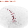 thumbnail image 3 of UPOUART Throw Pillows Plush Baseball Pillow White 1Pcs Comfort for Baseball Fans, 3 of 8