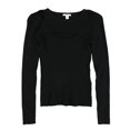 thumbnail image 3 of bar III Womens Cutout Ribbed Pullover Sweater, Black, Large, 3 of 4