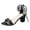Black, variant on Women’s Polka Dot Heels Open Toe Fashion Ankle Tie Slip on Block Heel Pumps Wedge Sandals for Wedding Black Size 8
