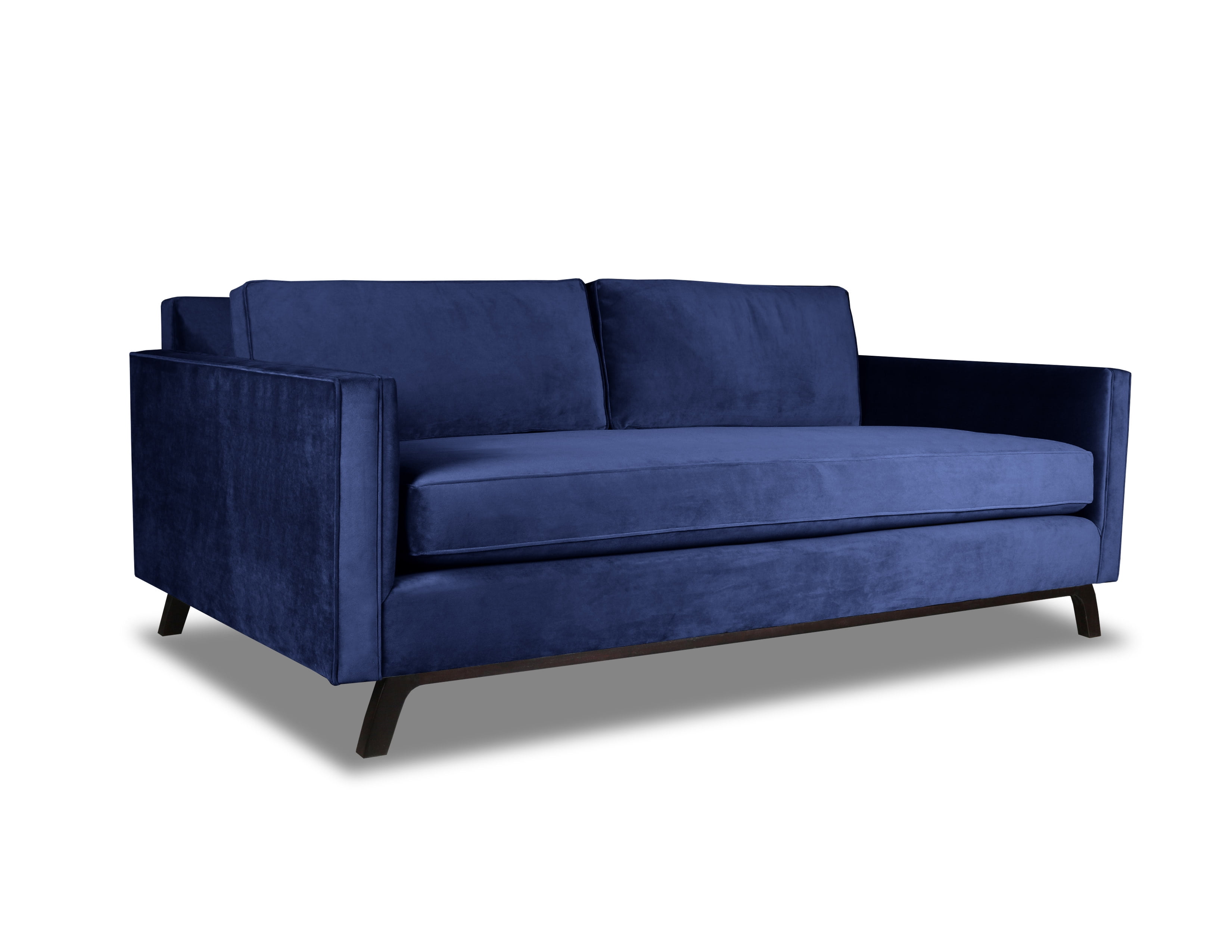 Plush Deep Bruce Velvet Sofa, Blue - Walmart.com