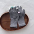 thumbnail image 2 of ZACPNCV Toddler Gloves Kids Gloves Kids Full Finger Mittens Winter Knitted Mitten for Little Boys and Girls Supplies Gray Free Size, 2 of 5