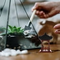 thumbnail image 4 of SOPOTUTU ABS Pavilion Miniature Garden Decoration Red Pavilion Shape 1Set, 4 of 6