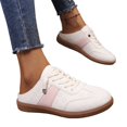 thumbnail image 7 of Women’s Backless Trainers Slip-On Mule Sneakers Breathable Open Back Lace-Up Casual Walking Shoes Retro Tennis Shoes, 7 of 7