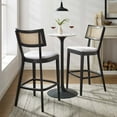 thumbnail image 2 of Counter Stool Chair, Set of 2, White Black, Wood, Bar Pub Cafe Bistro Dining Kitchen Hospitality Restaurant, Modern Contemporary HB36728, 2 of 10