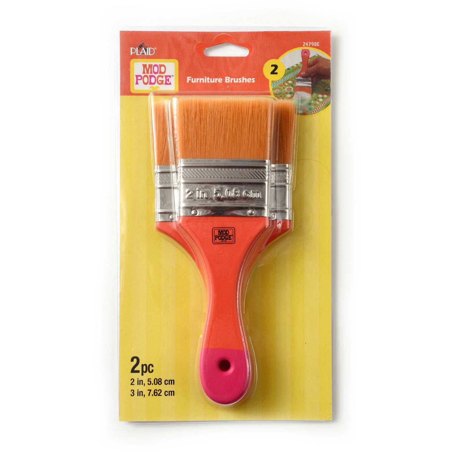 Plaid Mod Podge Furniture Decoupage Brush Set, 2 Piece