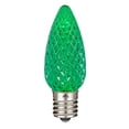 thumbnail image 6 of Novelty Lights Green C9 LED Faceted Christmas Replacement Bulbs Dimmable 25 Pack, 6 of 6