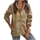 thumbnail image 2 of Puntoco Ladies Winter Loose top Color sólido manga larga sin capucha Casual chaqueta de felpa/chaqueta Puntoco Puntoco-1172, 2 of 5