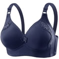 thumbnail image 2 of Ahuyic Womens Sports Bra,Summer Plus Size Bra,Womens Seamless Sports Bra Wirefree Yoga Bra With Removable Pads,Blue,XXL, 2 of 3