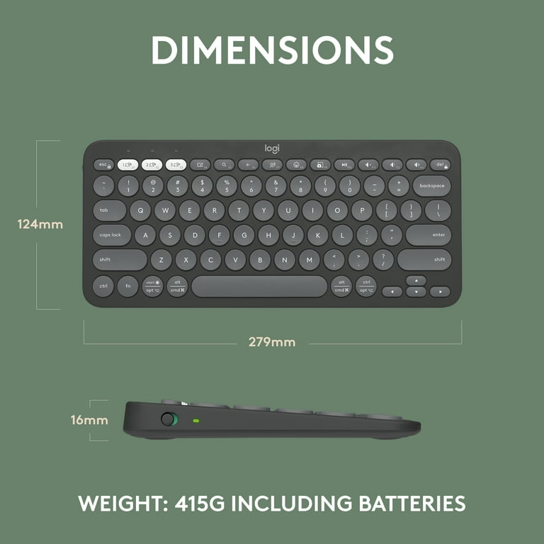 Logitech Pebble Keys 2 K380s Multi-Device Bluetooth Wireless