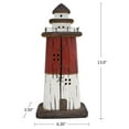 thumbnail image 6 of Nautical Decor Wooden Lighthouse Beach Themed Ornaments Coastal Ocean Decoration Decorative Wood Light HouseTable Centerpiece Tower Lights Figurine for Shelf Fireplace (Red L), 6 of 7